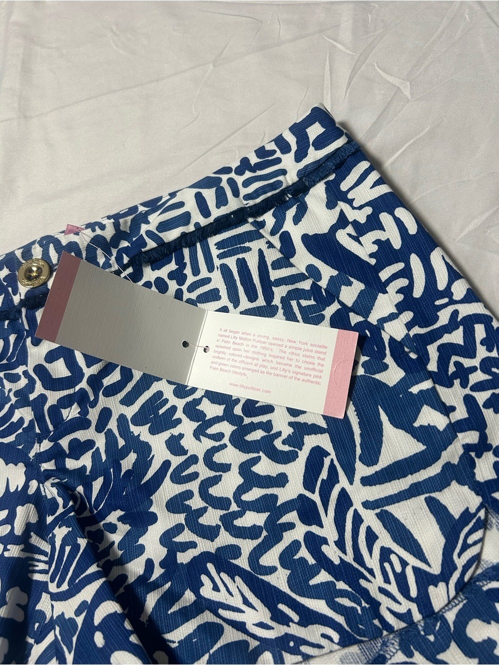 Lilly Pulitzer Shorts NWT Women 2 Indigo Adie Home Slice Sz 2 - Picture 3 of 15